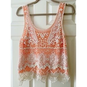 UO Staring at Stars Crotchet Tank Top